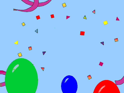 Animated gifs happy birthday, cake, balloons, clowns